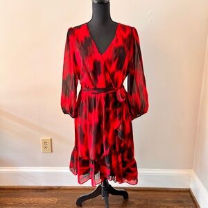 Calvin Klien Red and Black Women's Dress